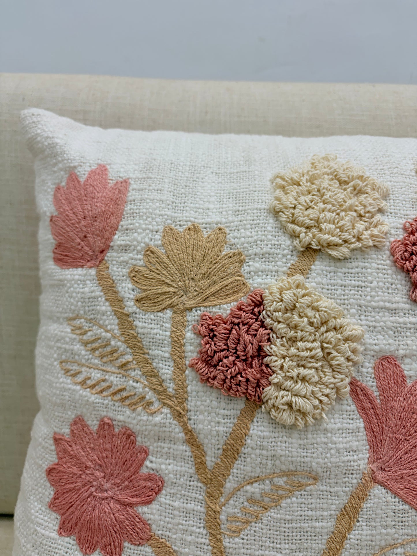 Roselle Bloom Cotton Pillow Cover