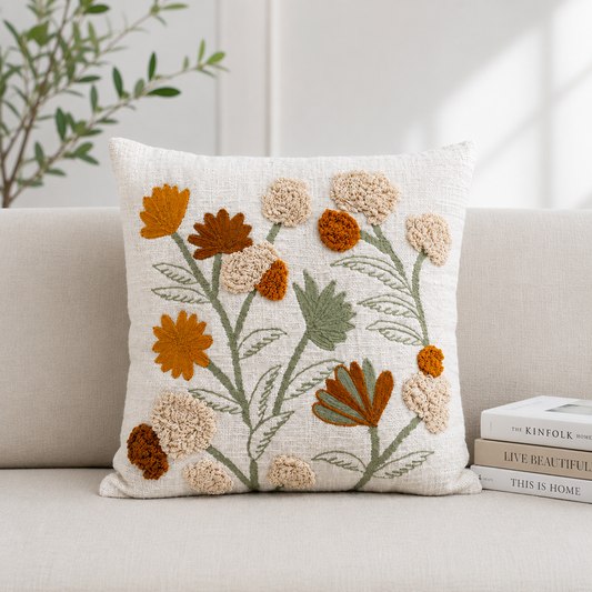 Wild Bloom Thow Pillow Cover