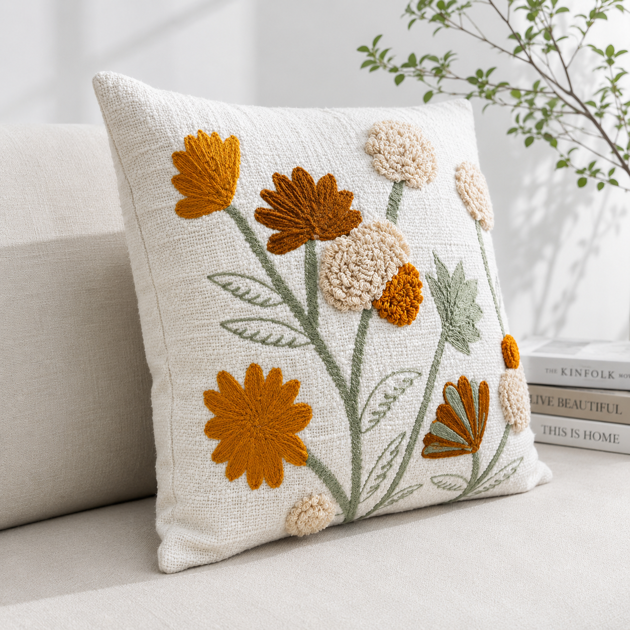Wild Bloom Thow Pillow Cover