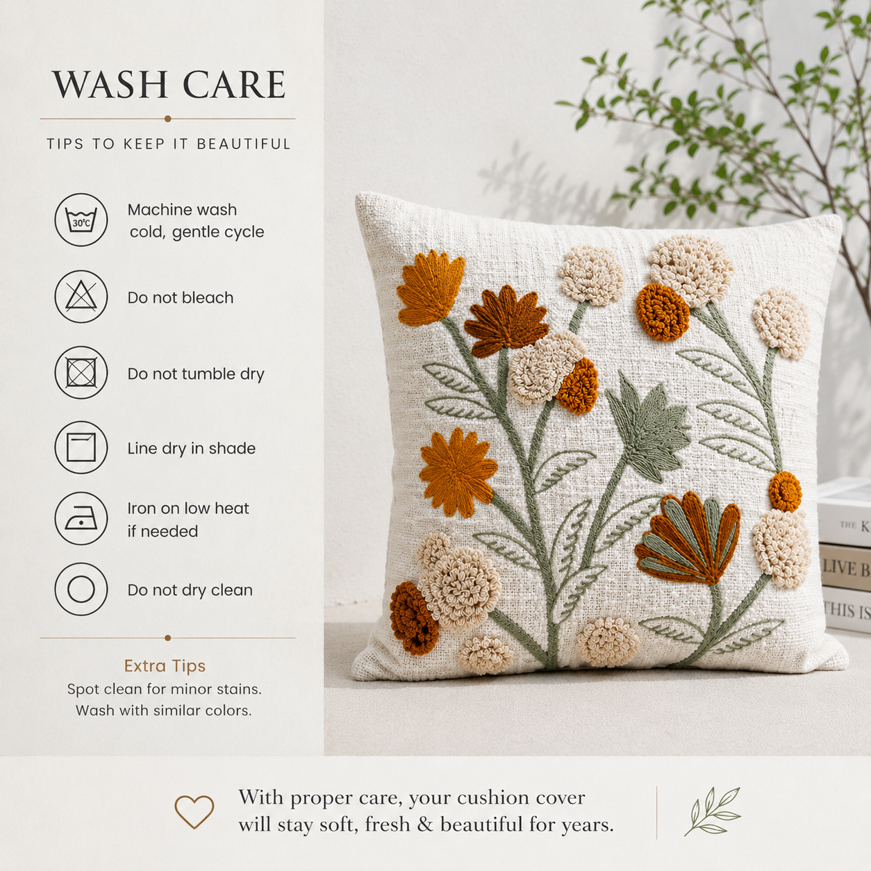 Wild Bloom Thow Pillow Cover