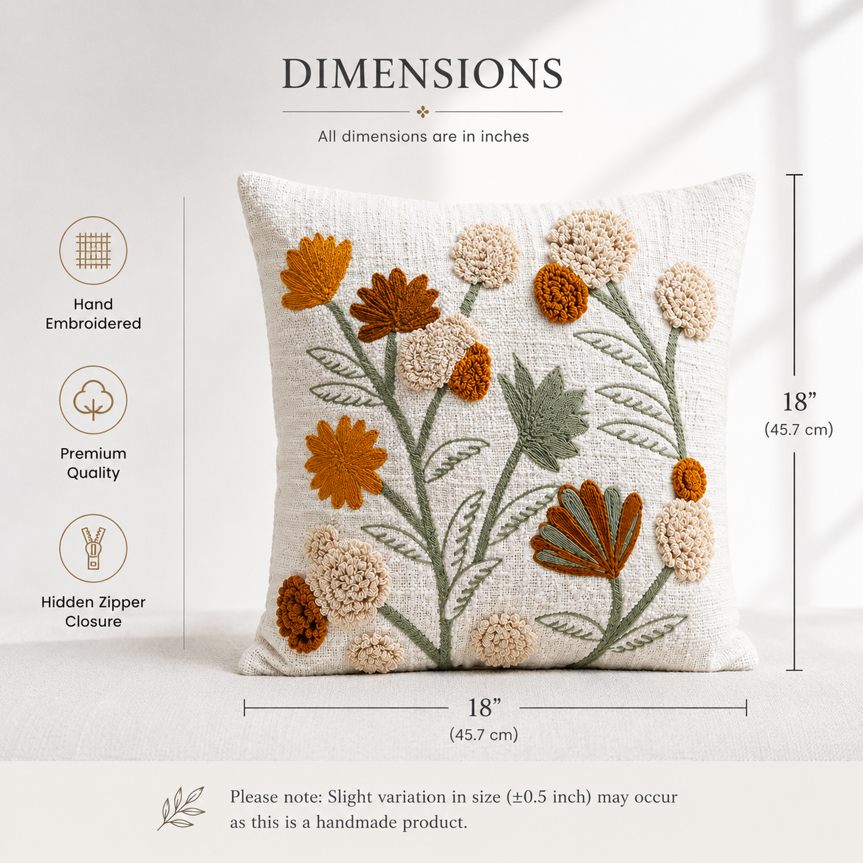 Wild Bloom Thow Pillow Cover