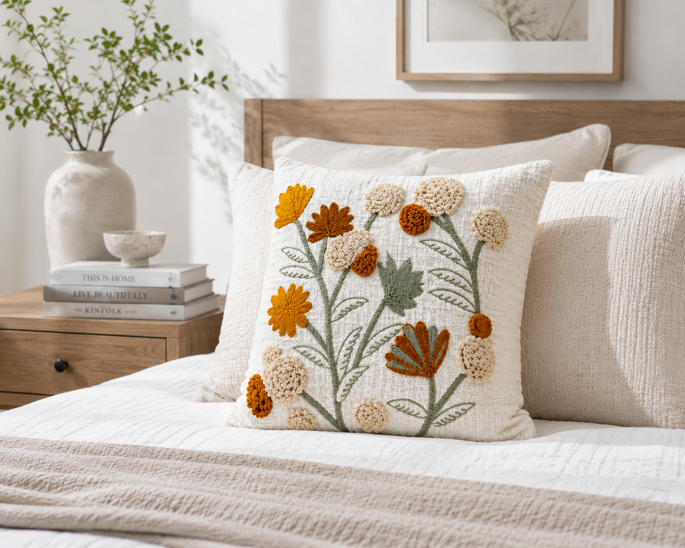 Wild Bloom Thow Pillow Cover