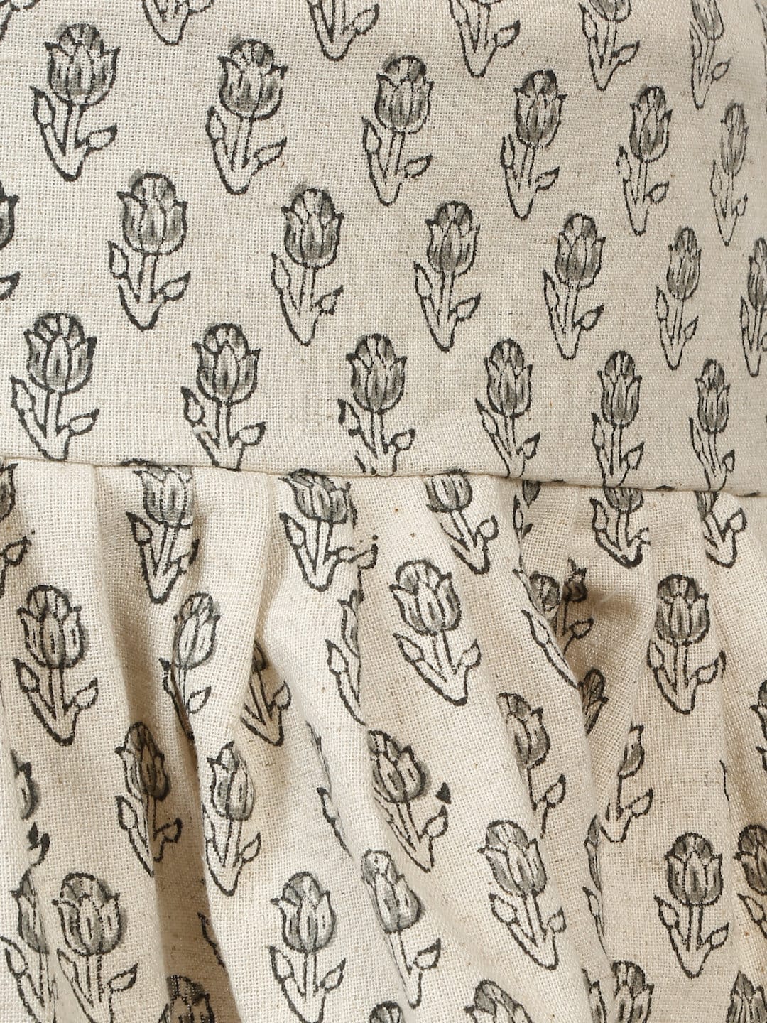 Hand Block Printed Floral Barstool Cover: | Custom Linen Chair Cover | Hand Block Printed Slipcover for Bar Stool | Dining Decor
