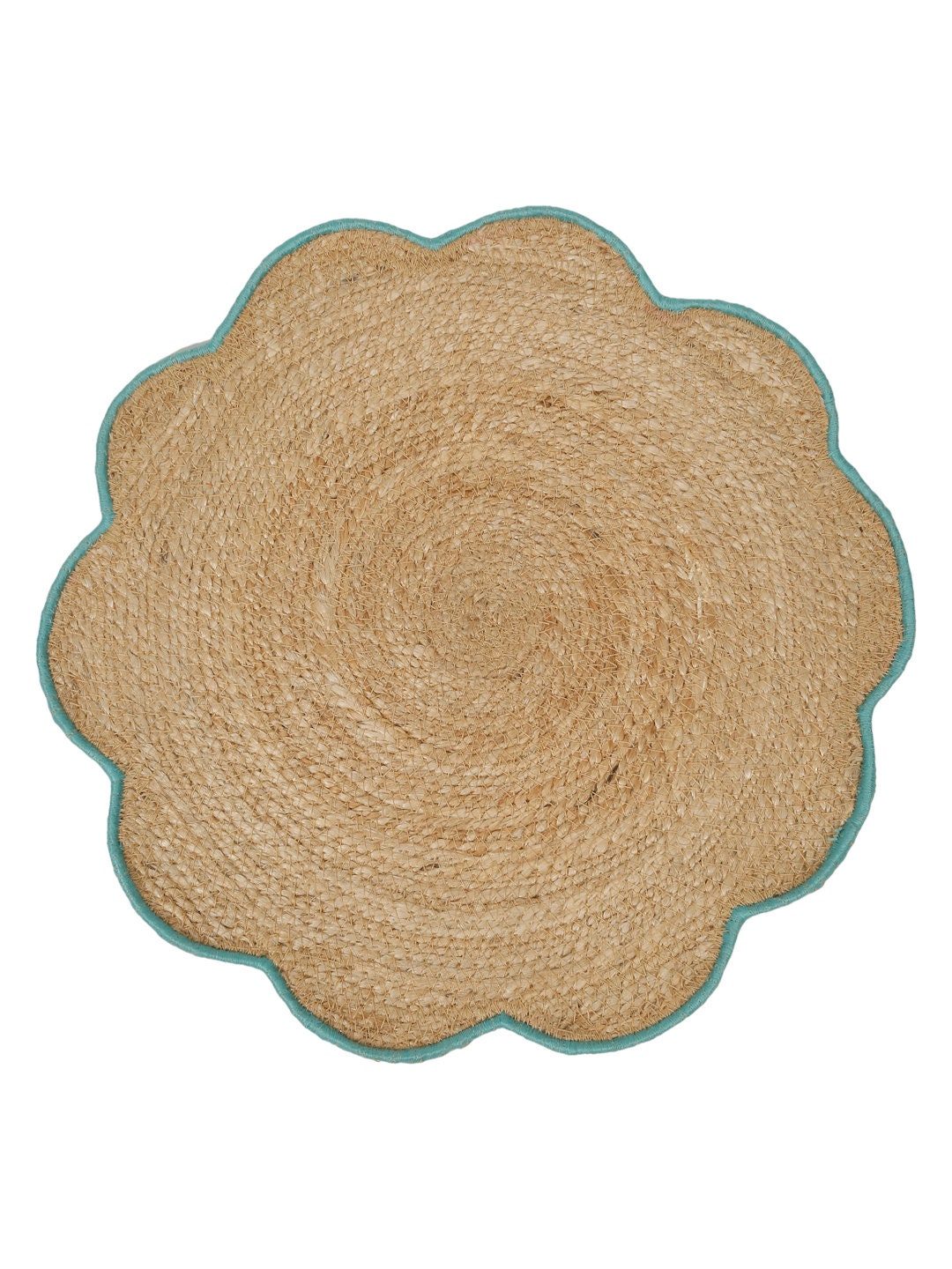 Handwoven Jute Floral Placemats (Set of 6): Natural Dining Decor