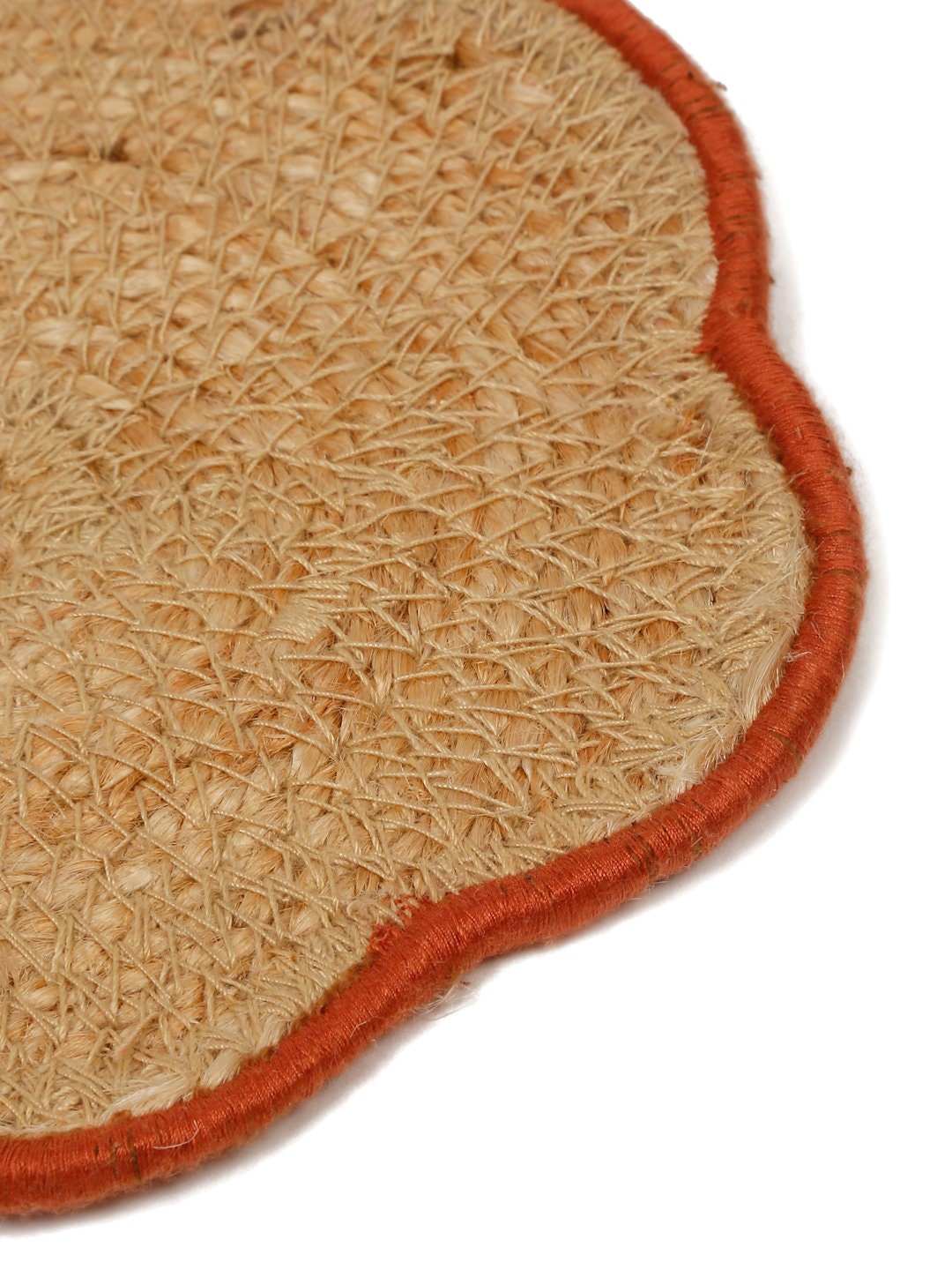 Handwoven Jute Placemats (Set of 6): Rustic Floral Dining Table Mats