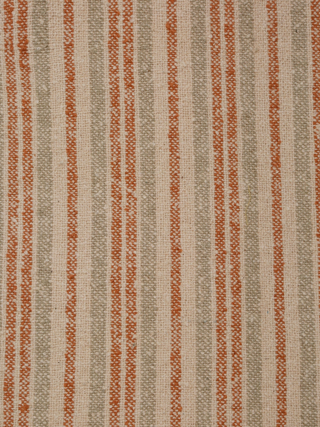 Handwoven Cotton Boucle Table Runner: Pumpkin Spice Stripe, 16x90”