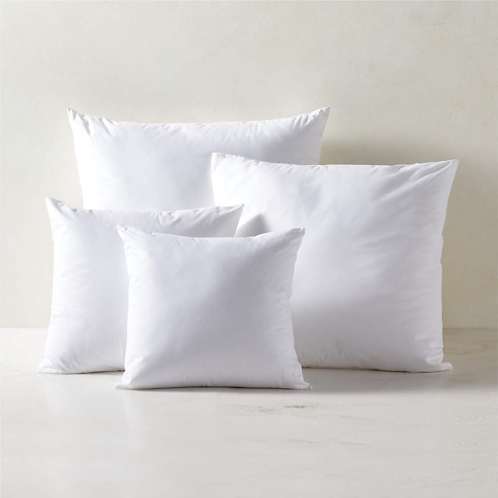 Hypoallergenic Pillow Insert | Soft Cushion Filler, Square & Lumbar