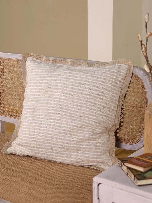 Handmade Striped Linen Pillow Cover