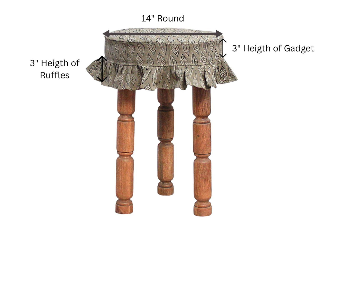 Elara Linen Bar Stool Slipcover
