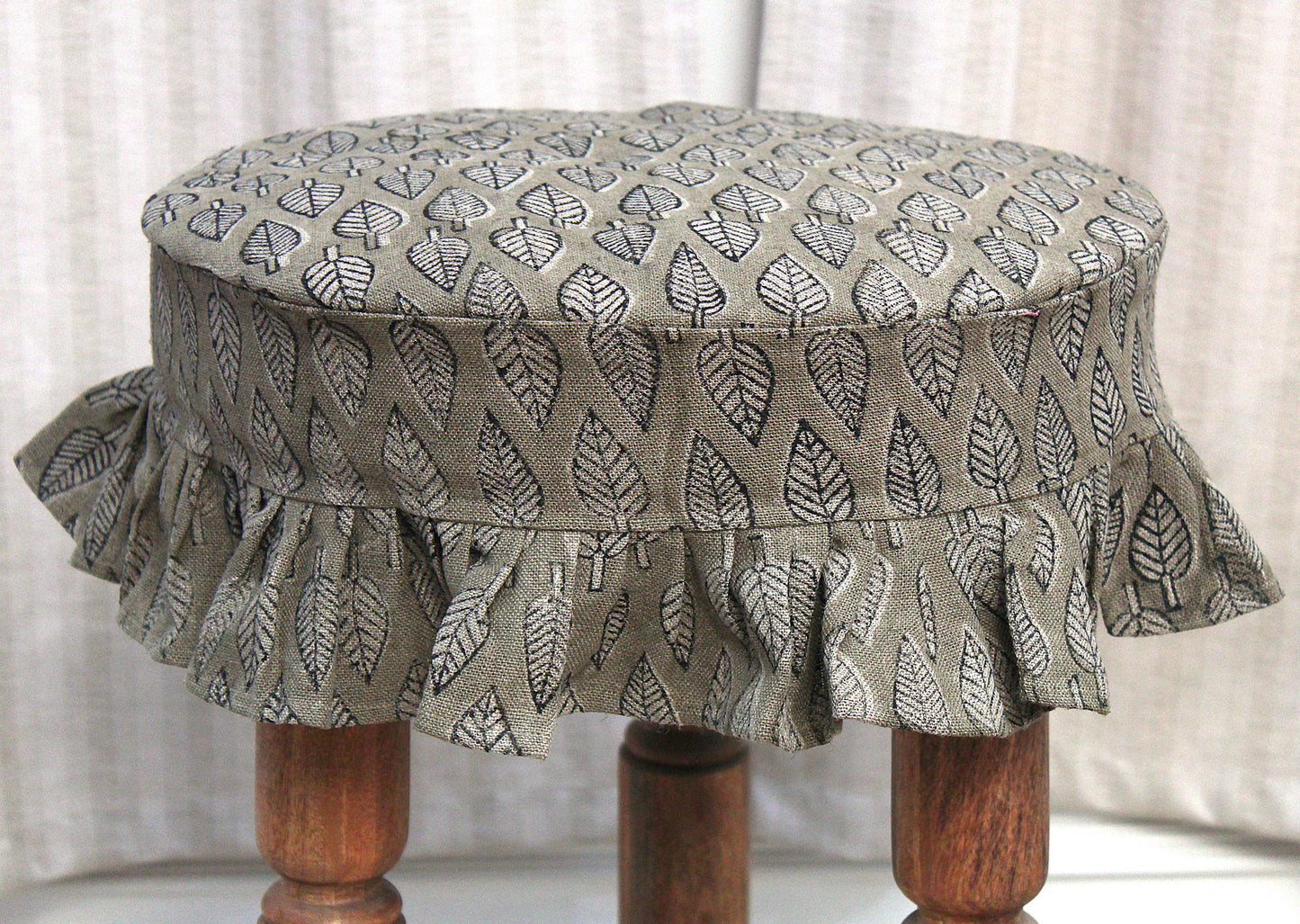 Elara Linen Bar Stool Slipcover