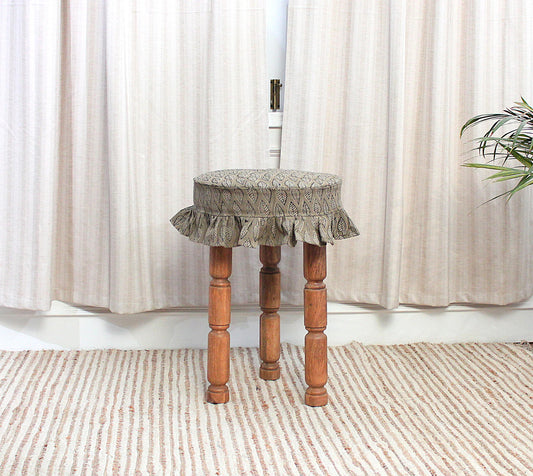 Elara Linen Bar Stool Slipcover