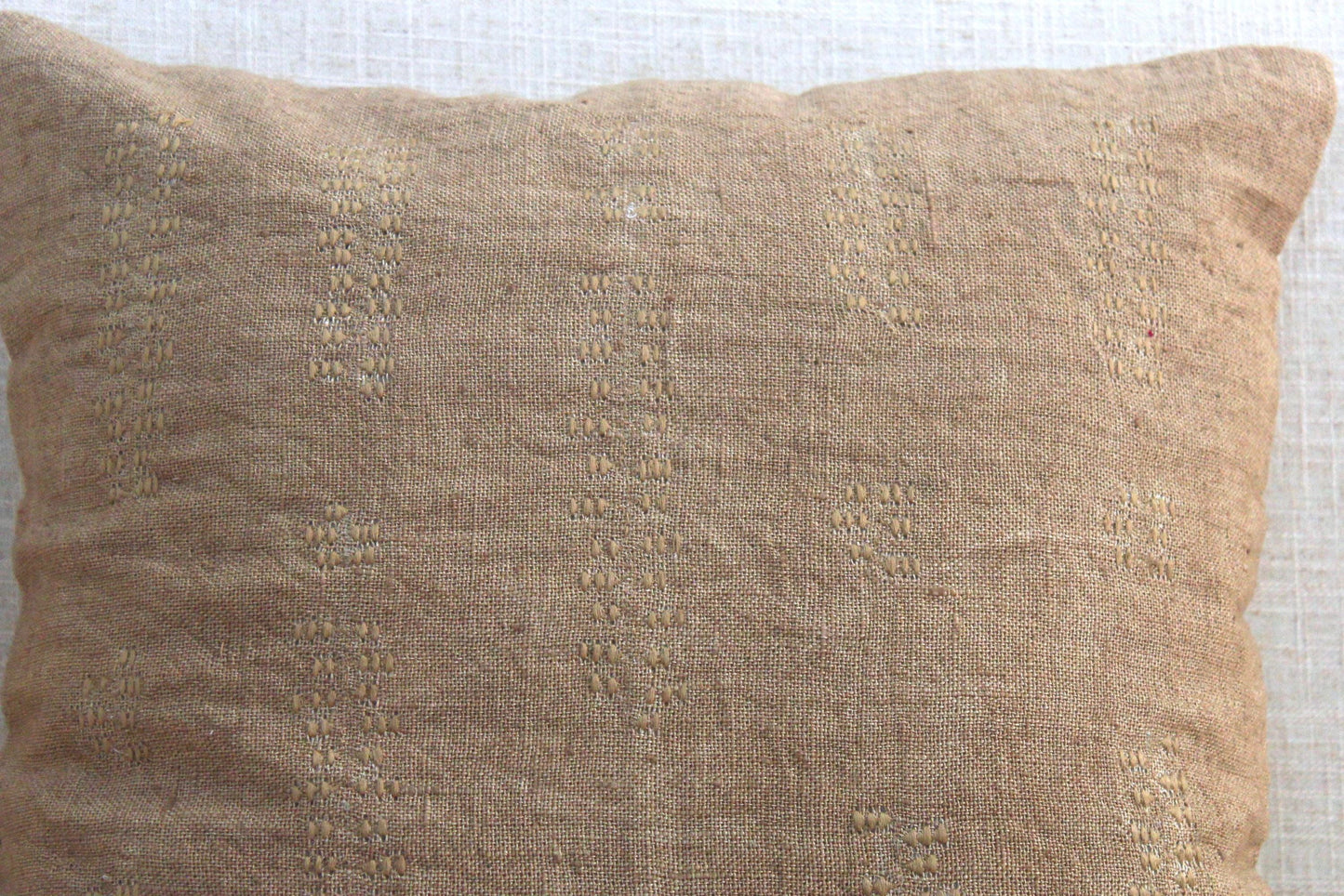 Set of 2 Linen Pillow Cover 18x18, Boho Neutral Throw Pillow