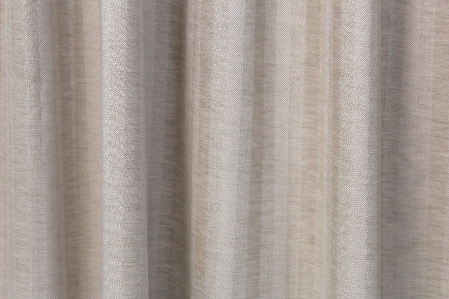 Natural Linen Stripe Curtain | Modern Boho Window Panel | Cafe Drapery